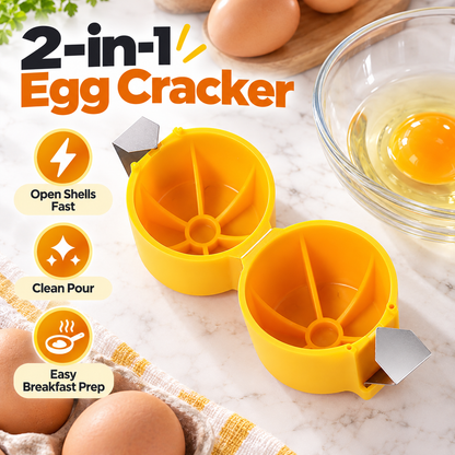 2-in-1 Egg Cracker & Shell Opener – Quick, Clean & Easy