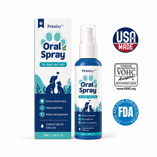Petnixy™ Pet Oral Spray ✅FDA Approved | Freshen Breath, Remove Tartar & Promote gum regeneration, stabilize teeth 🦷🦷